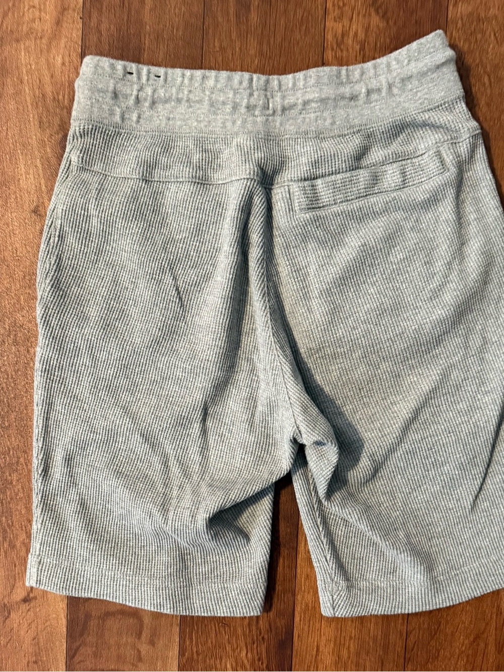 Nike Mens Gray Ribbed Drawstring Shorts - Picture 4 of 4